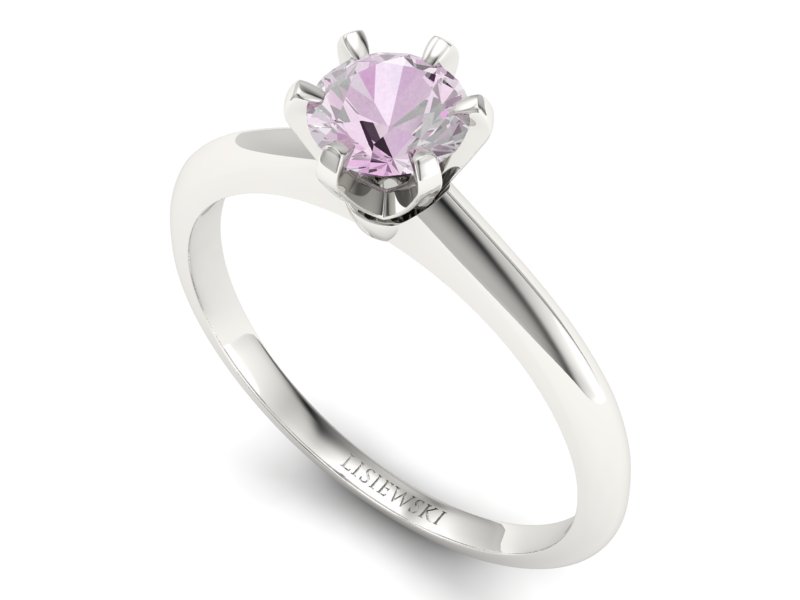 Pierścionek białe złoto z morganitem promocja - 2236skwpro — zdjęcie 3
