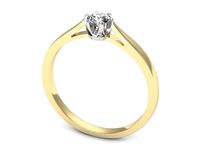 Złoty pierścionek z diamentem promocja - 2238skwpro- 2