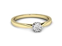Złoty pierścionek z diamentem promocja - 2238skwpro- 3