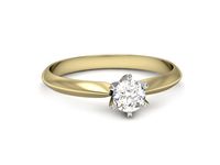 Pierścionek zaręczynowy z diamentem zloty 14k promocja - 2240skwpro- 3