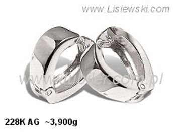 Kolczyki srebrne cyrkonie biżuteria srebro 925 - 228kag - 1