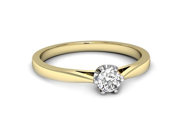 Złoty pierścionek z diamentem promocja - 2293skwpro