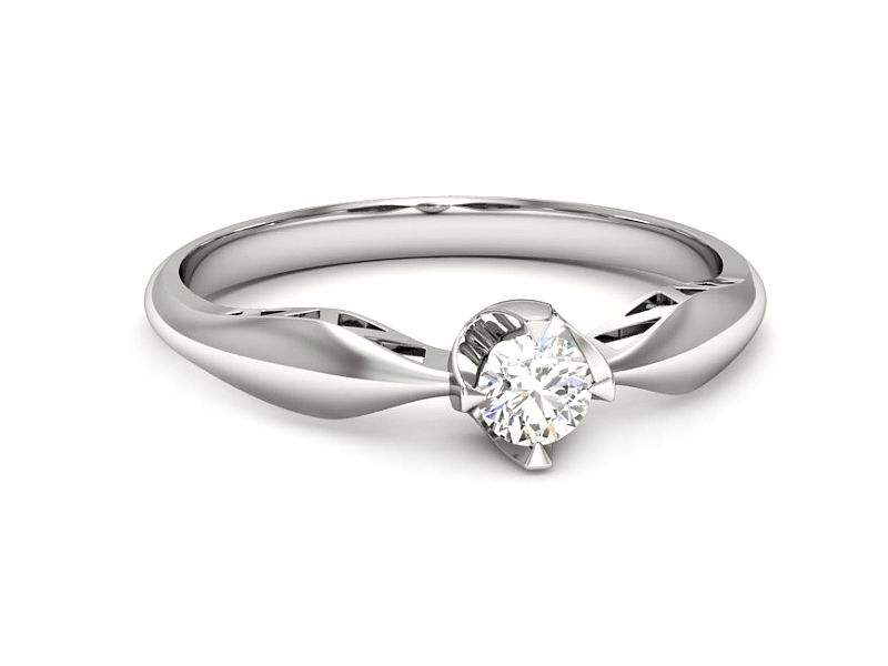 Pierścionek zaręczynowy z diamentem promocja - 2300skwpro - 2