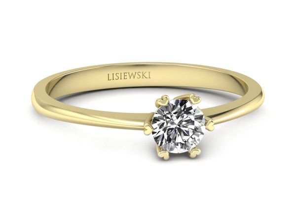 Złoty pierścionek z diamentem promocja - 2309skwpro