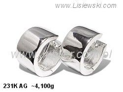Kolczyki srebrne biżuteria srebrna próby 925 - 231kag - 1
