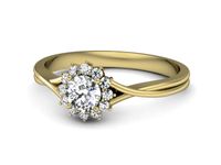 Pierścionek zaręczynowy z brylantami złoto proba 585 promocja - 2331skwpro- 2
