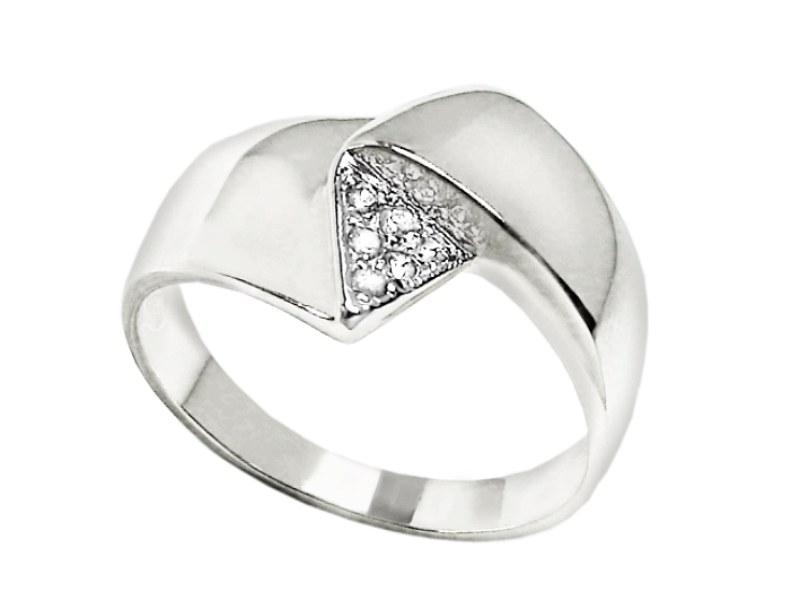 Pierścionek srebrny z cyrkoniami - 2334_ag