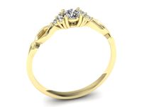Złoty Pierścionek zaręczynowy z diamentami złoto promocja - 2339skwpro- 2