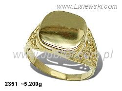 Złoty Pierścionek żółte złoto próby 585 - 2351
