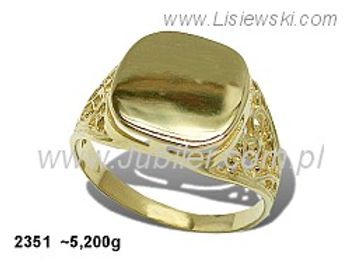Złoty Pierścionek żółte złoto próby 585 - 2351 - 1