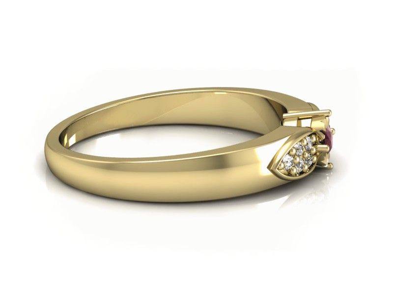 pierścionek z rubinem i diamentami promocja - 2382skwpro - 2