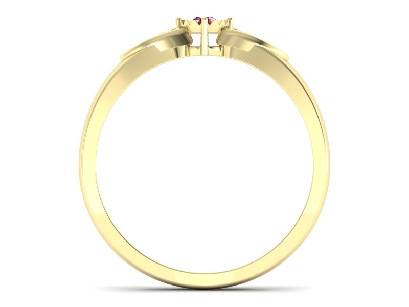 pierścionek z rubinem i diamentami promocja - 2382skwpro — zdjęcie 2