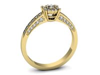 Złoty pierścionek z diamentami złoto promocja - 2432skwpro- 2