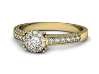 Złoty pierścionek z diamentami złoto promocja - 2432skwpro- 3