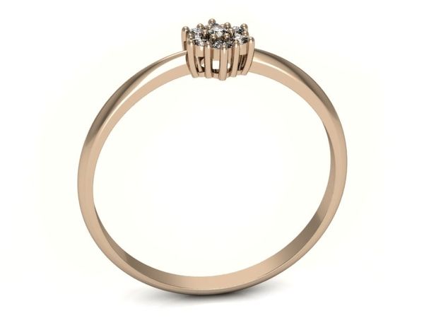 Pierścionek zaręczynowy z diamentami różowe złoto - 2467skwpro