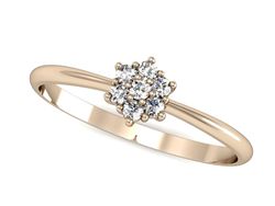 Pierścionek zaręczynowy z diamentami złoto - 2467skwpro