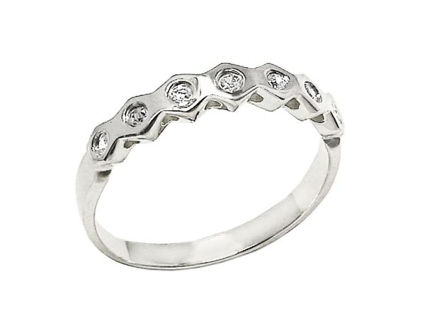 Pierścionek srebrny z cyrkoniami biżuteria srebrna - 2492ag