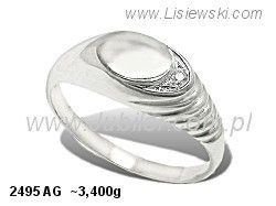 Pierścionek srebrny z cyrkonią biżuteria srebrna próby 925 - 2495ag