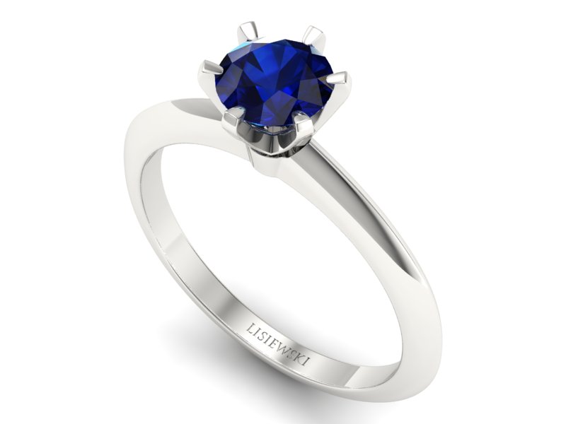 Pierścionek zaręczynowy z szafirem - 2507skwpro — zdjęcie 3
