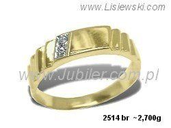 Złoty Pierścionek z brylantami złoto próby 585 - 2514br - 1