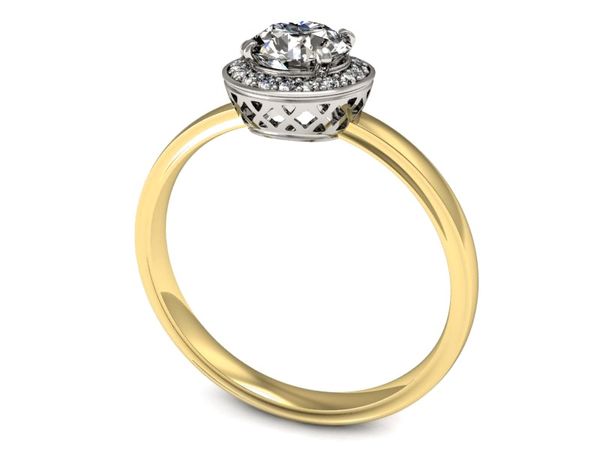 Pierścionek zaręczynowy z diamentami - 2517skwpro