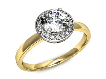 Pierścionek zaręczynowy z diamentami - 2517skwpro - 1