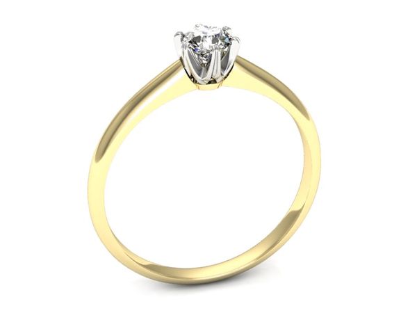 Złoty pierścionek z diamentem promocja - 2551skwpro