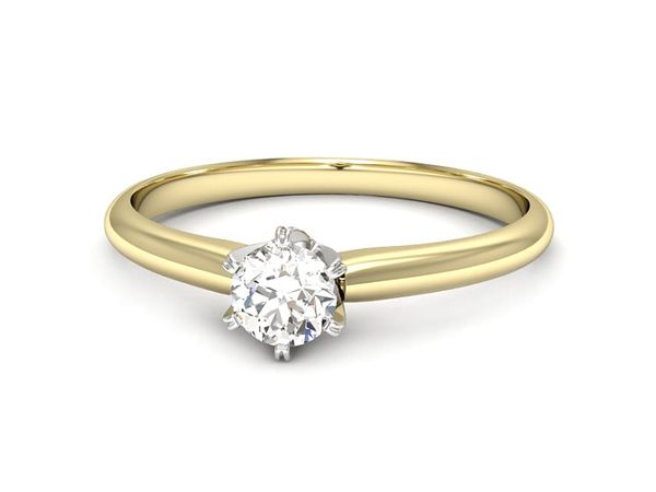 Złoty pierścionek z diamentem promocja - 2551skwpro