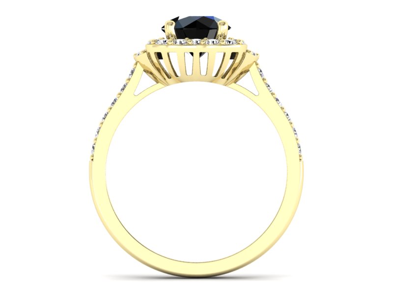 Pierścionek z szafirem i brylantami promocja - 2563skwpro — zdjęcie 2