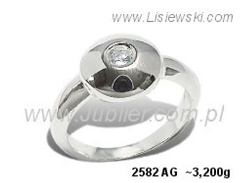 Pierścionek srebrny z cyrkonią biżuteria srebro - 2582ag - 1