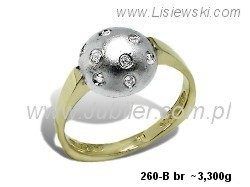 Złoty Pierścionek z brylantami złoto próby 585 - 260bbr