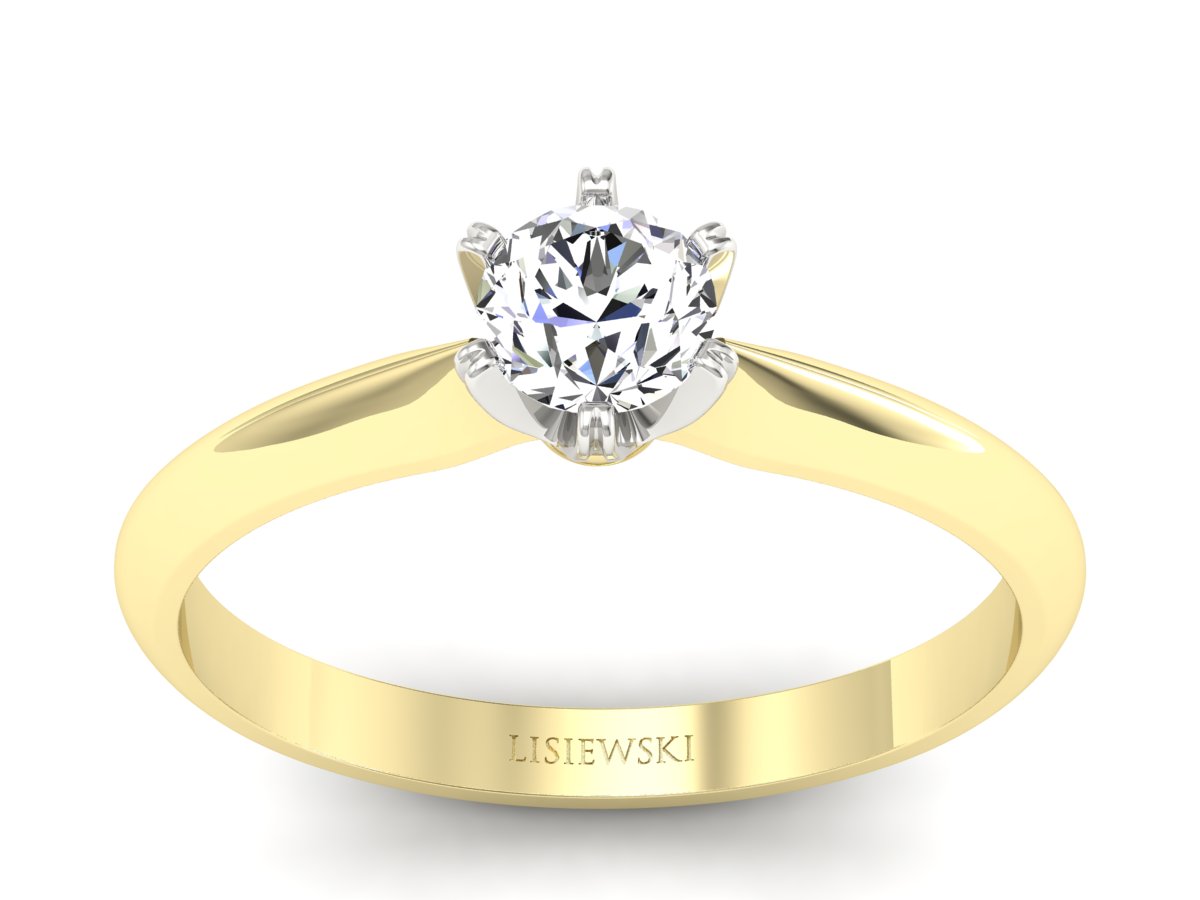 Pierścionek z diamentem złoto 585 promocja - 2613skwpro