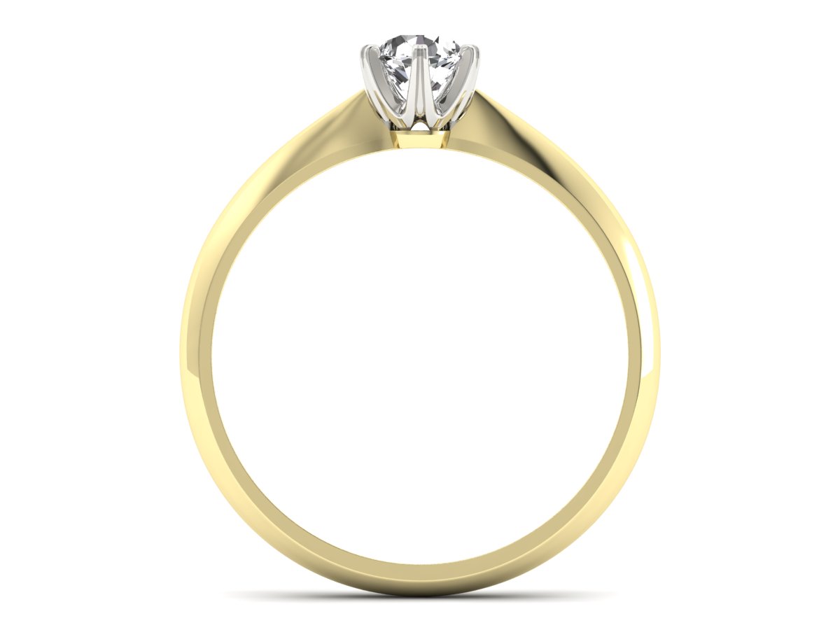 Pierścionek z diamentem złoto 585 promocja - 2613skwpro — zdjęcie 2