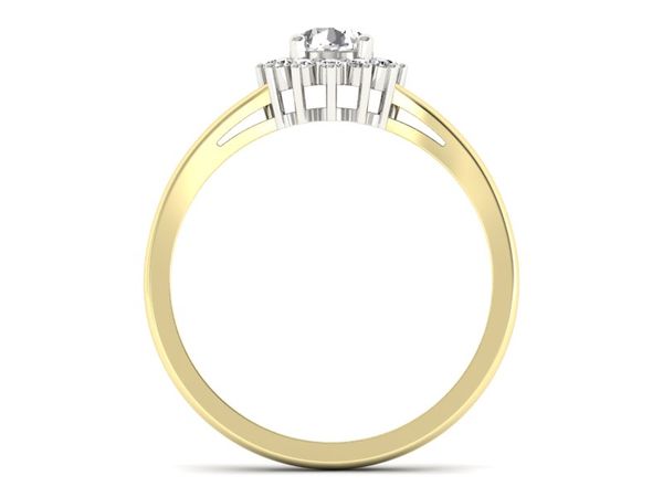 Złoty pierścionek z diamentami promocja - 2615skwpro