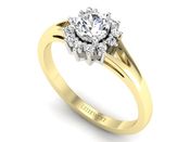 Złoty pierścionek z diamentami promocja - 2615skwpro - 3