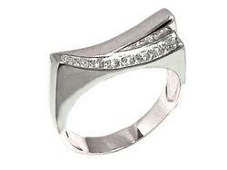 Pierścionek srebrny z cyrkoniami biżuteria srebrna - 2668ag
