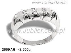 Pierścionek srebrny z cyrkoniami biżuteria srebrna - 2669ag