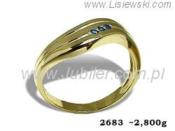 Złoty Pierścionek żółte złoto ze spinelami - 2683 - 1