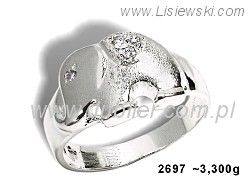 Pierścionek srebrny z cyrkoniami biżuteria srebrna - 2697ag