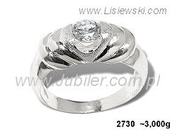 Pierścionek srebrny z cyrkonią biżuteria srebrna próby 925 - 2730ag