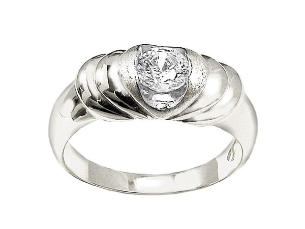 Pierścionek srebrny z cyrkonią biżuteria srebro - 2730ag