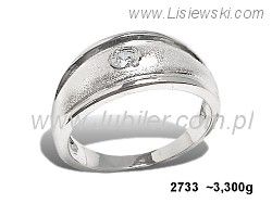 Pierścionek srebrny z cyrkonią biżuteria srebrna próby 925 - 2733ag