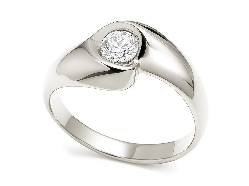 Pierścionek srebrny z cyrkonią - 2771ag