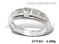 Pierścionek srebrny z cyrkoniami biżuteria srebrna - 2775ag