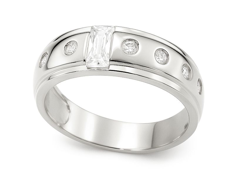 Pierścionek srebrny z cyrkoniami - 2775ag