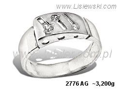Pierścionek srebrny z cyrkoniami biżuteria srebrna próby 925 - 2776ag