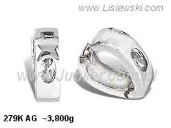 Kolczyki srebrne z cyrkoniami biżuteria srebrna 925 - 279kag - 1