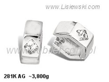Kolczyki srebrne z cyrkoniami biżuteria srebrna 925 - 281kag - 1