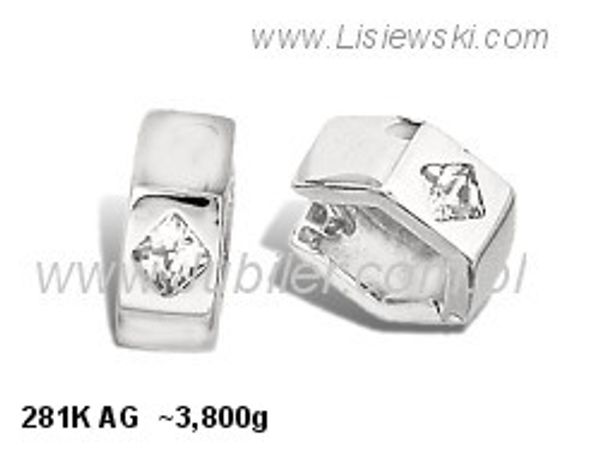 Kolczyki srebrne z cyrkoniami biżuteria srebrna próby 925 - 281kag