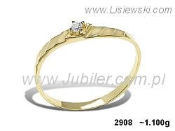 Złoty Pierścionek z diamentem złoto proba 585 - 2908_br - 1